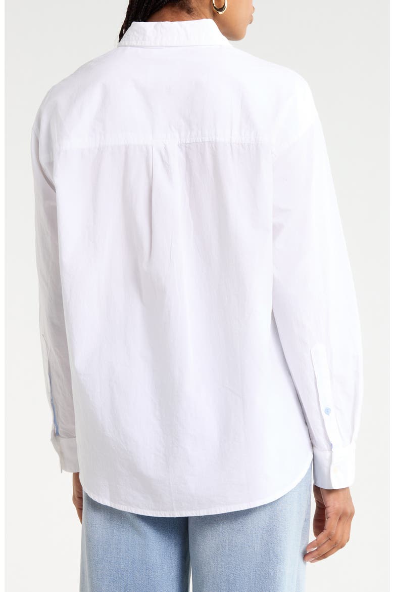 Cotton Boyfriend Shirt, Alternate, color, WHITE