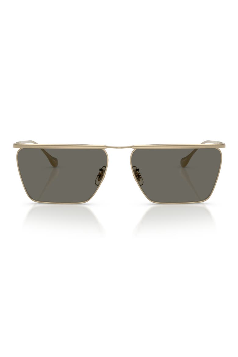 Jil Sander Edition 2 59mm Sunglasses, Main, color, GOLD / CARBON GREY