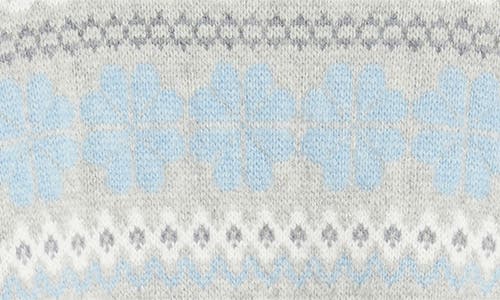 Loveshackfancy Mirin Wool Fair Isle Turtleneck Sweater In Gray