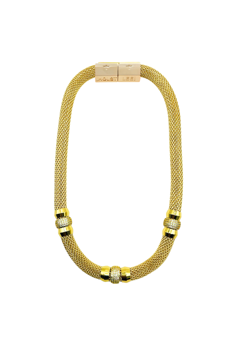 HOLST+LEE Fancy Mesh Necklace, Main, color, Gold