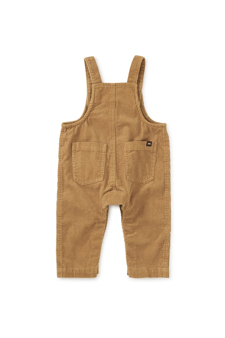 Corduroy Baby Overalls, Alternate, color, Raw Umber