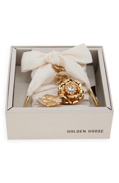 Skins Crystal Flower Charm Shoelaces