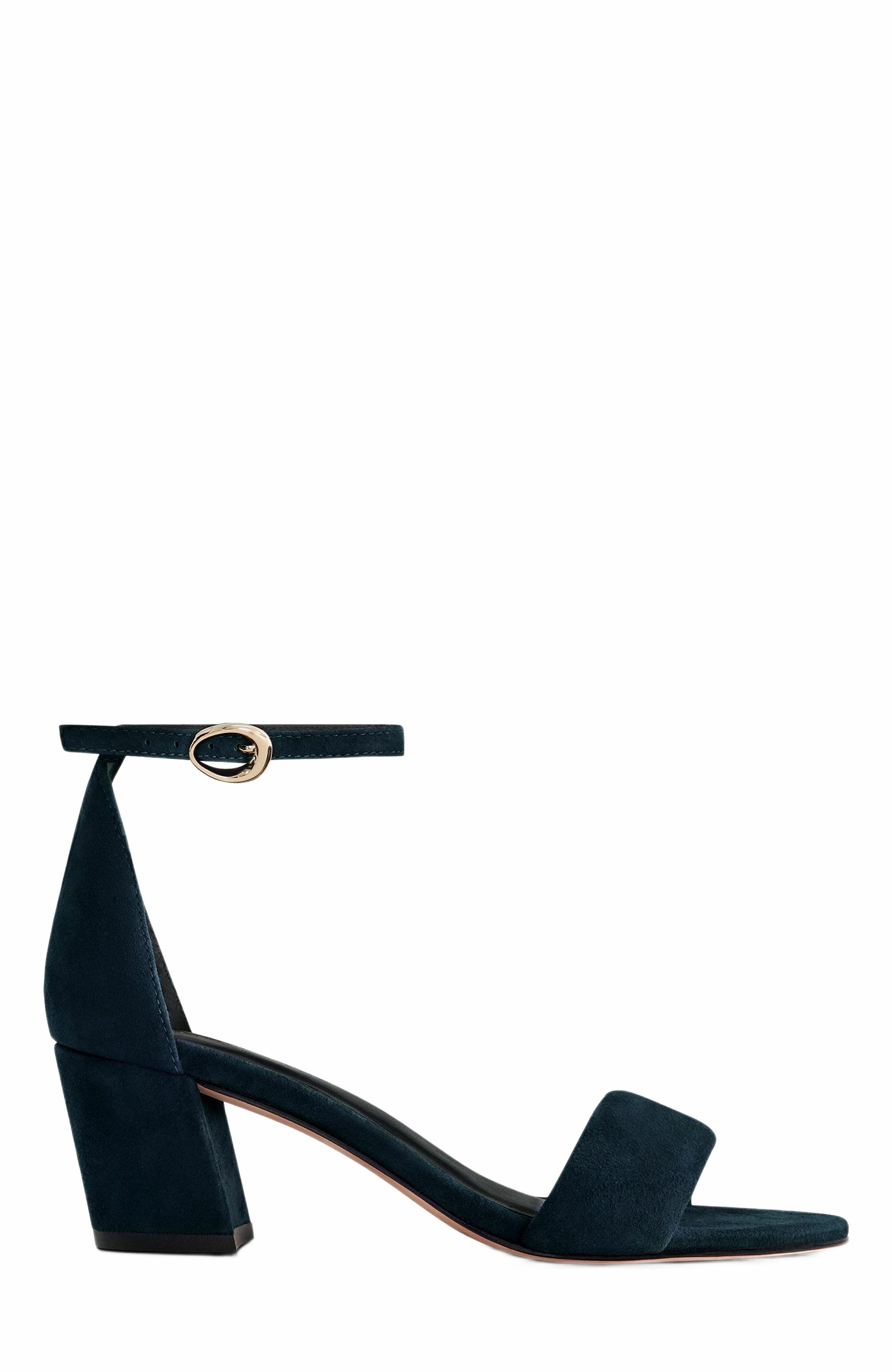 Bernardo Footwear Bowie Ankle Strap Heeled Sandal, Main, color, Dark Navy