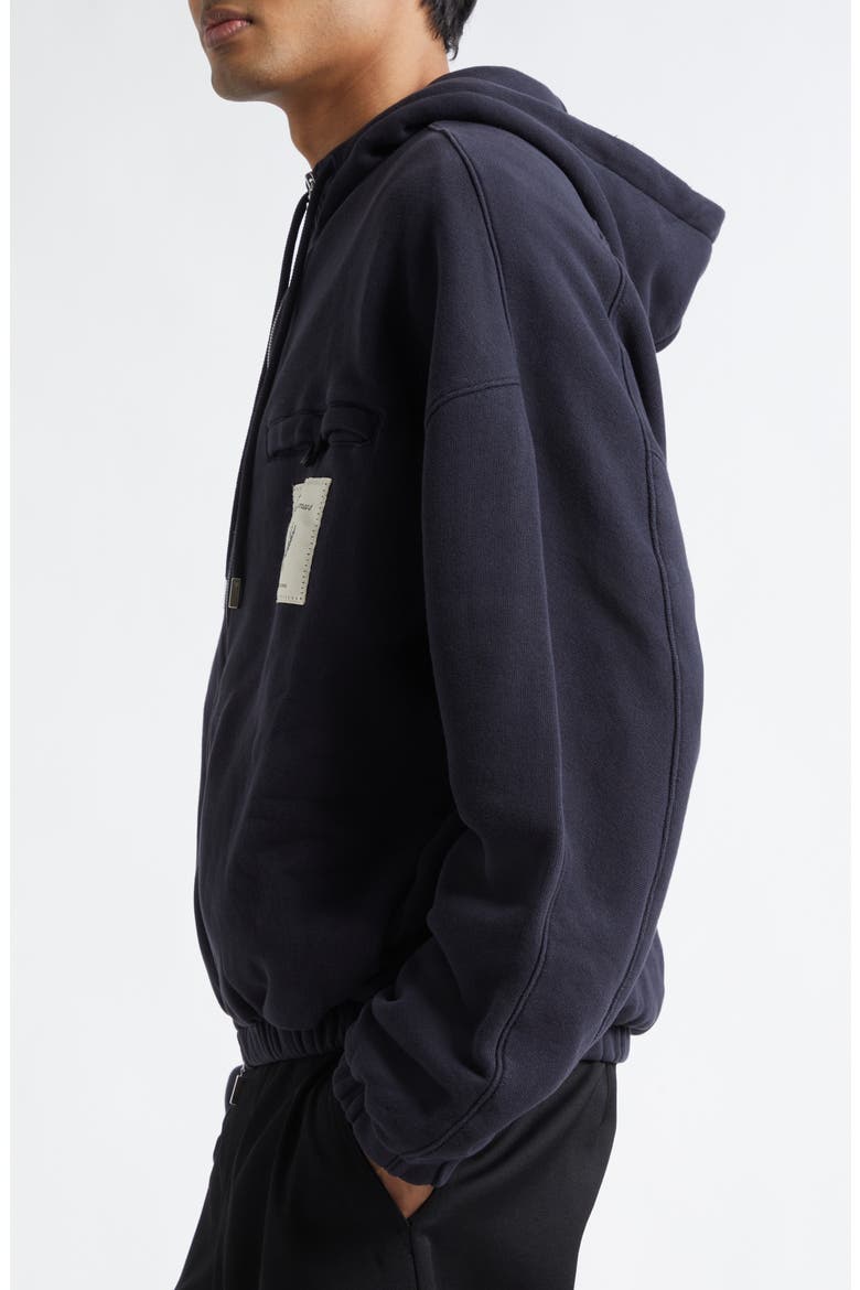 Le Hoodie Torneo Logo Patch Cotton Zip Hoodie, Alternate, color, ROSEMARY LABEL DARK NAVY