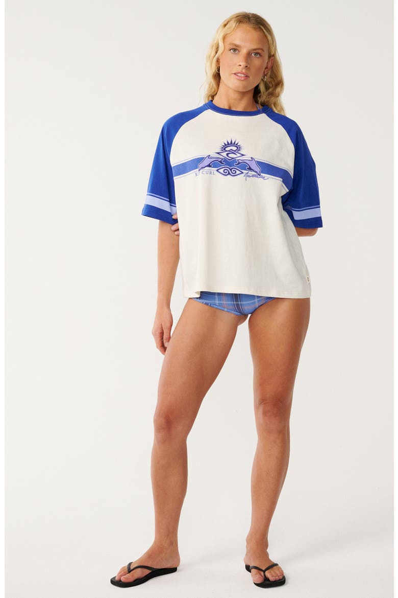 Dolphin Archive Oversize Cotton OKGraphic T-Shirt, Alternate, color, BONE