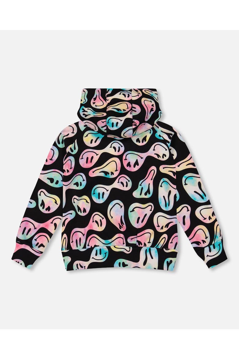 Pullover Fleece Hoodie, Alternate, color, Smiley Face Girl