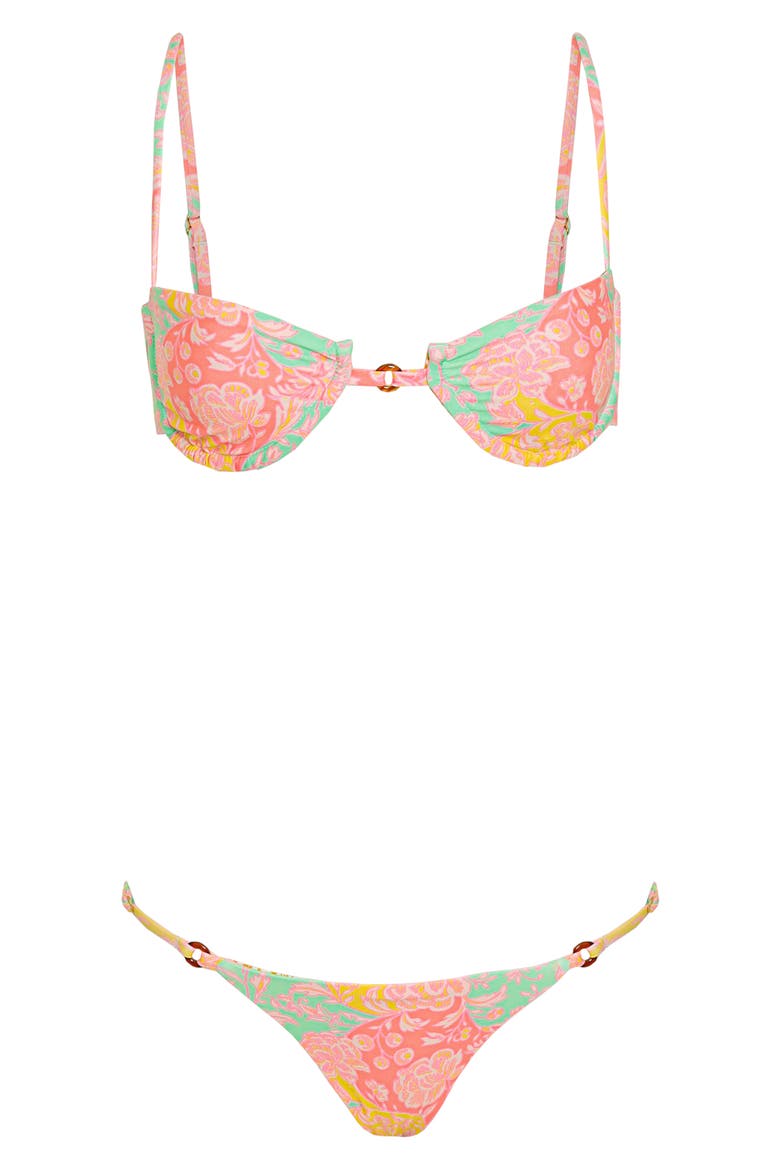 Arabian Nights Amatista Underwire Reversible Bikini Top, Alternate, color, BRIGHT YELLOW