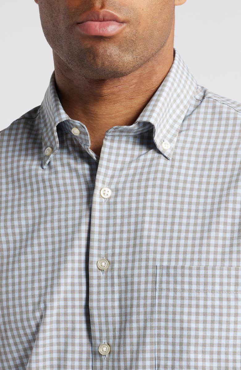 Peter Millar Murray Check Performance Poplin Button-Down Shirt, Alternate, color,