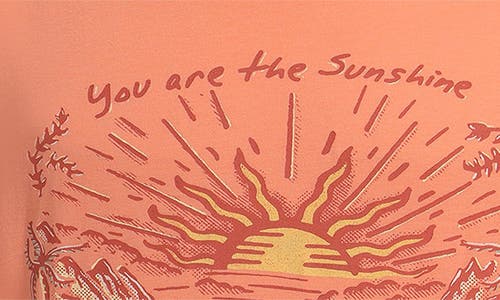 Billabong Kids' Sunshine Oversize Cotton Graphic T-shirt In Orange