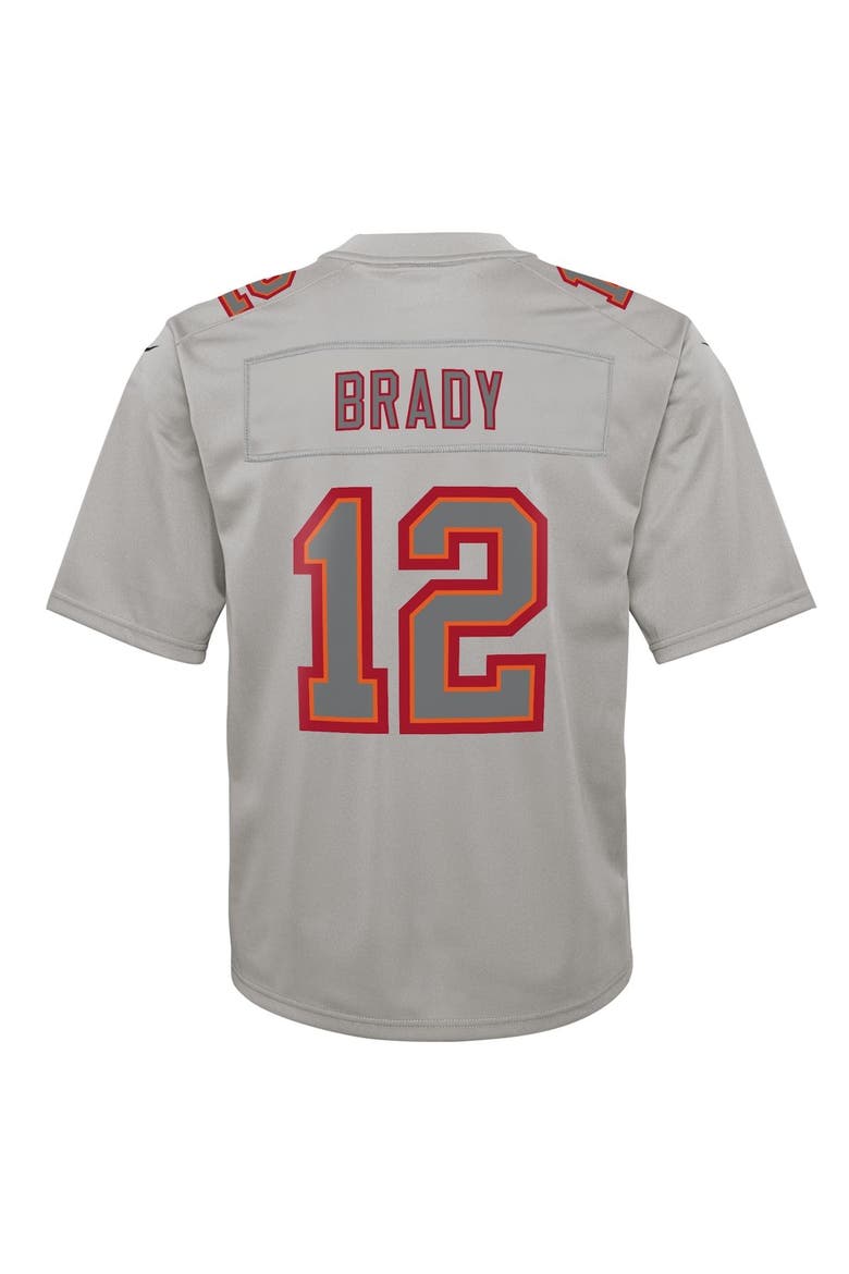 Youth Nike Tom Brady Gray Tampa Bay Buccaneers Atmosphere Game Jersey, Alternate, color, Gray