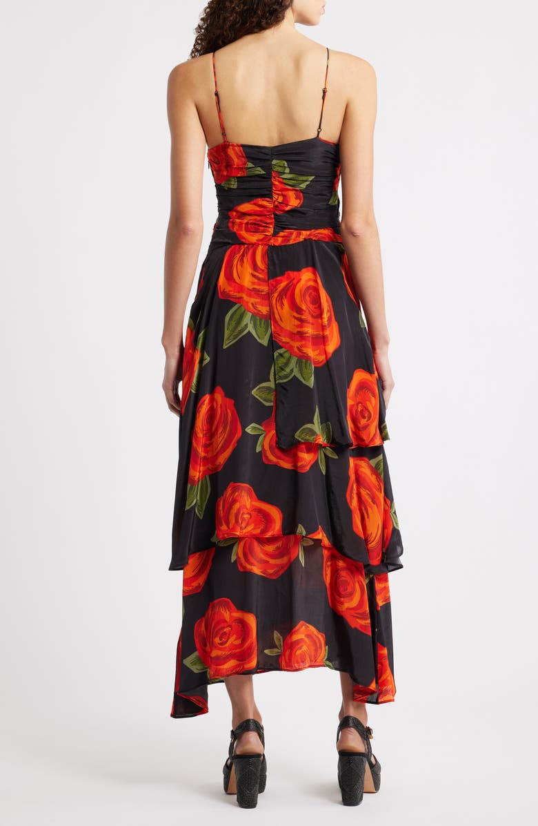 FARM Rio Latin Roses Floral Dress, Alternate, color, Latin Roses Black