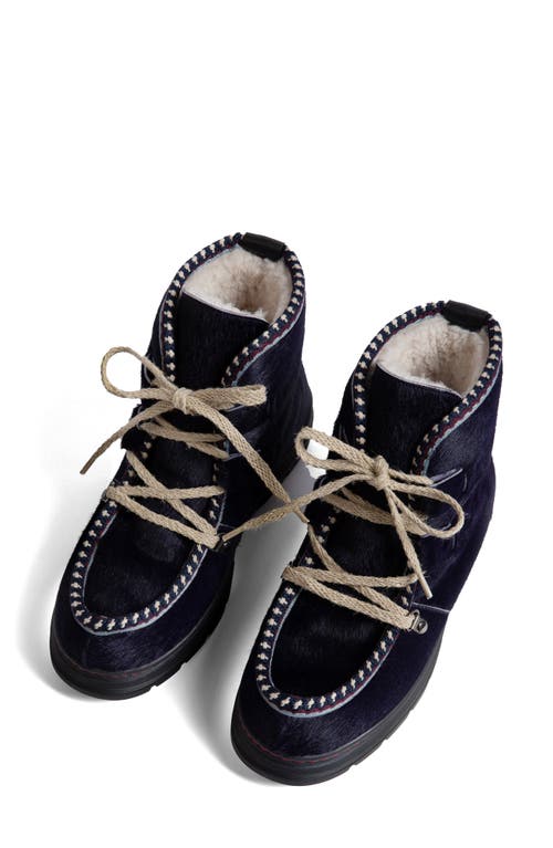 Penelope Chilvers Incredible Genuine Calf Hair Bootie In Blue