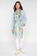 Kinross Cashmere Palm Print Scarf