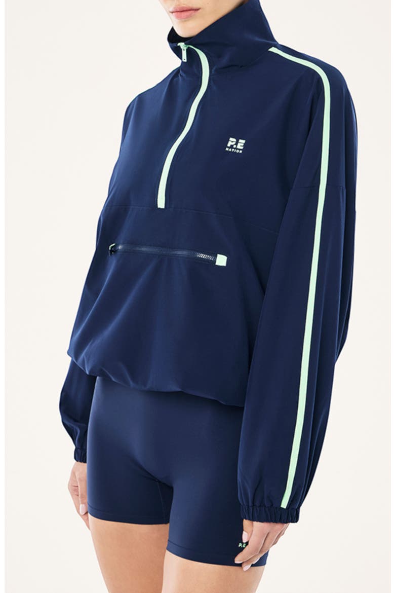 Accelerate Quarter Zip Windbreaker, Alternate, color, DARK NAVY