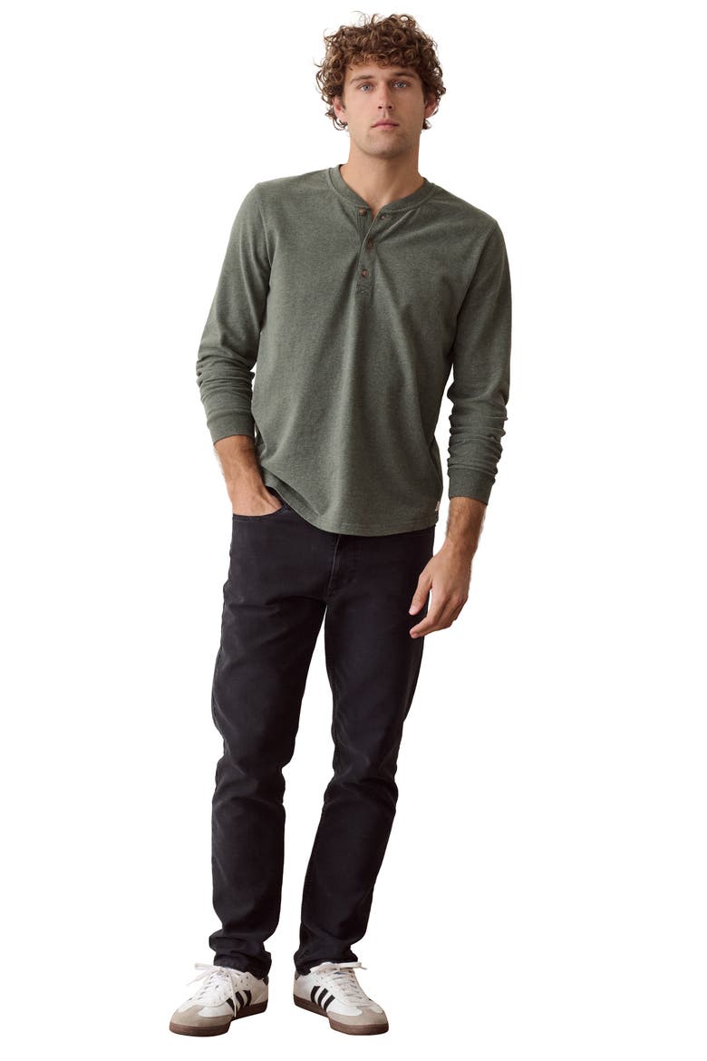 Luxe Jersey Henley, Alternate, color, BALSAM GREEN HEATHER