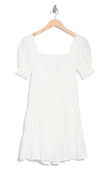 Blu Pepper Puff Sleeve Minidress