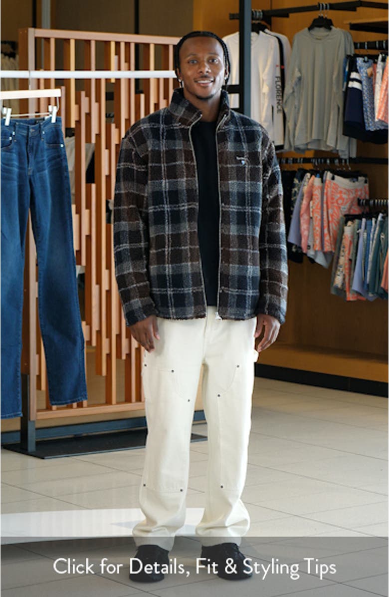 Tartan Faux Shearling Jacket, sales video thumbnail