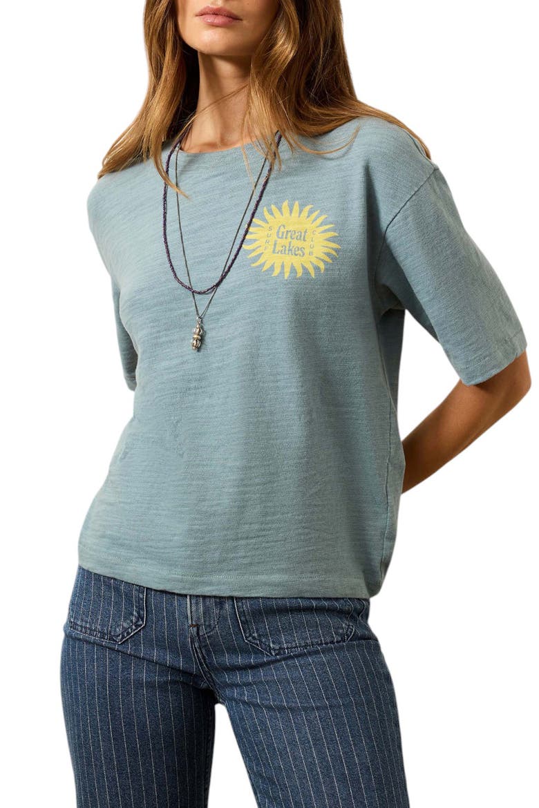 Sunwashed Slub Organic Cotton Graphic T-Shirt, Main, color, CITADEL