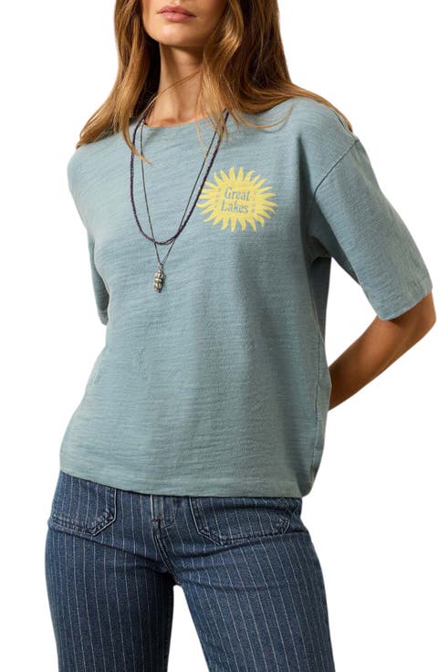 Sunwashed Slub Organic Cotton Graphic T-Shirt