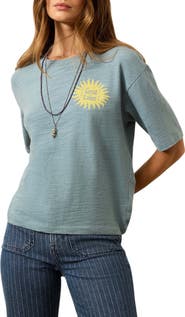 Faherty Sunwashed Slub Organic Cotton Graphic T-Shirt