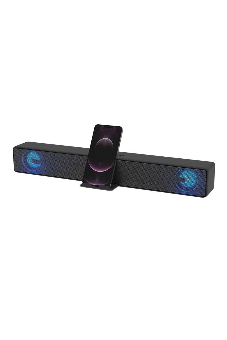 Portable 2.0 Channel Bluetooth Soundbar, Alternate, color, Black
