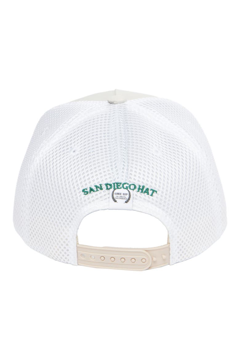 Course Print Trucker Hat, Alternate, color, WHITE