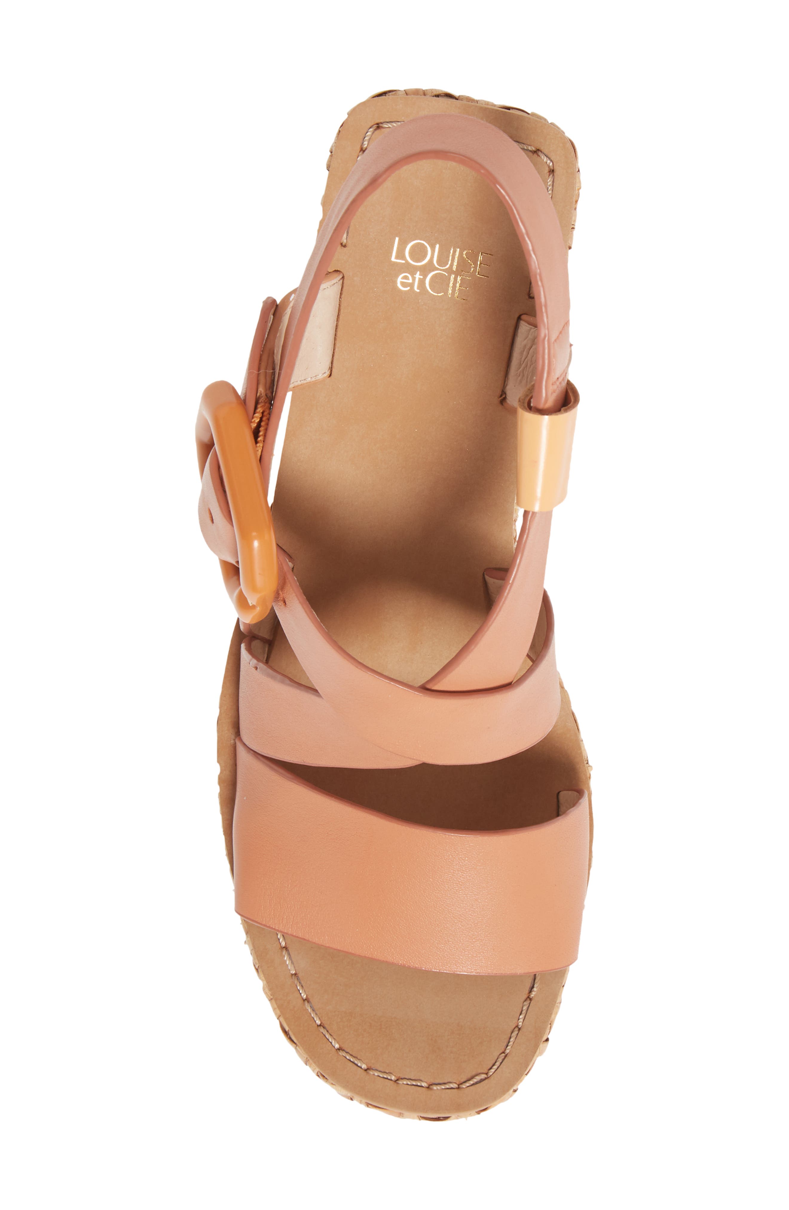 Palina Platform Wedge Sandal, Alternate, color, PEACH CLAY AND CORALINE