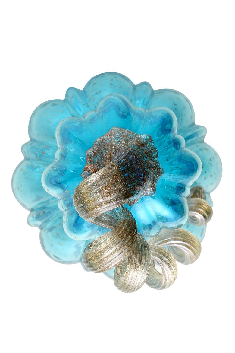 Fall Glass Gourd Pumpkins with Glitter, Alternate, color, Blue