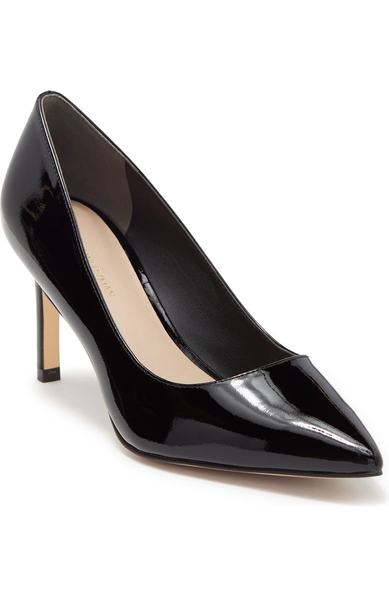 Stuart Weitzman Leigh 75 Pointed Toe Pump, Main, color, Black