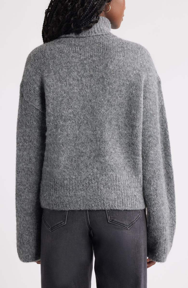 Treasure & Bond Fuzzy Turtleneck Sweater, Alternate, color, Grey