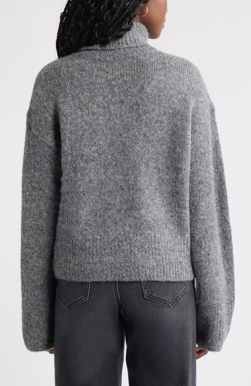 Treasure & Bond Fuzzy Turtleneck Sweater In Green