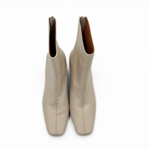 Amie Rafa Harlow Leather Bootie In White