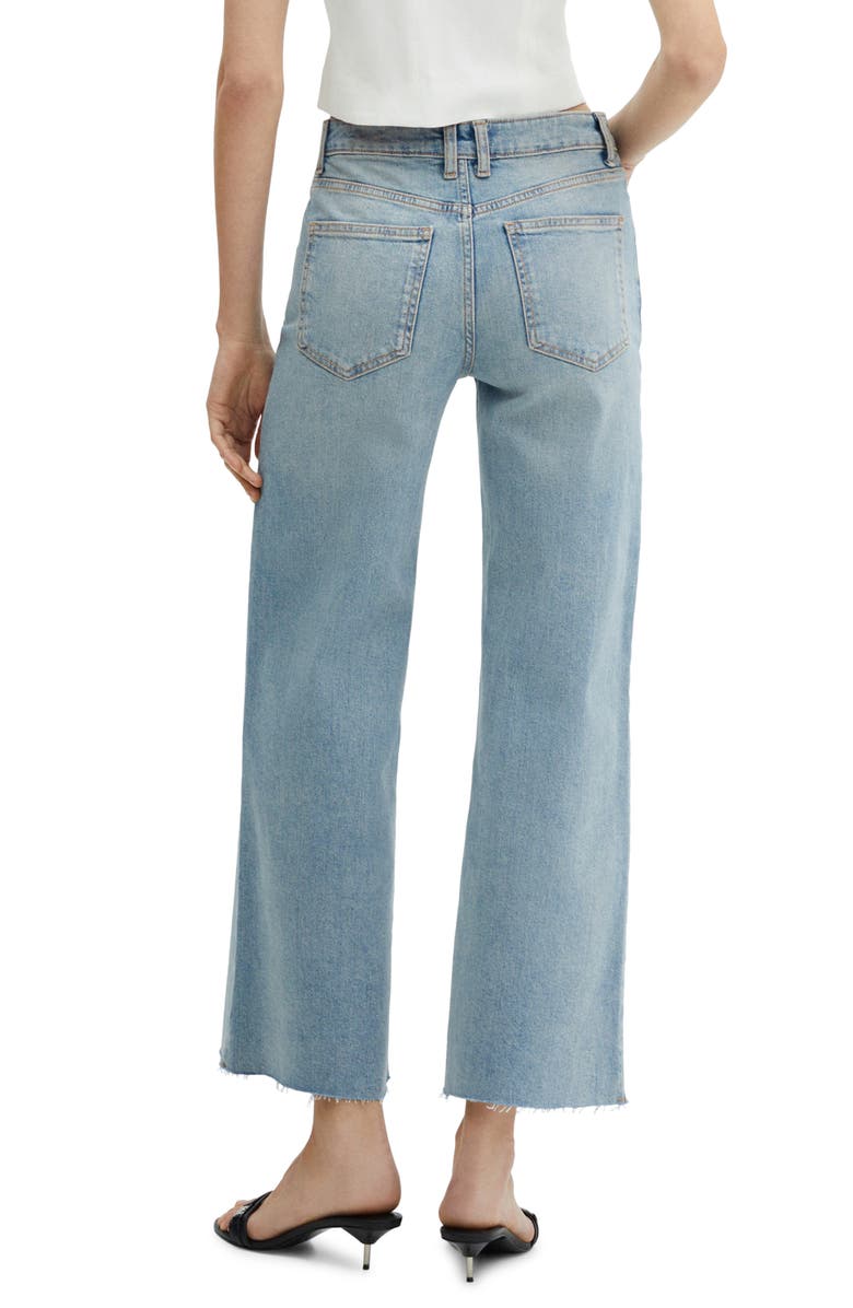 MANGO Mid Rise Culotte Jeans, Alternate, color,