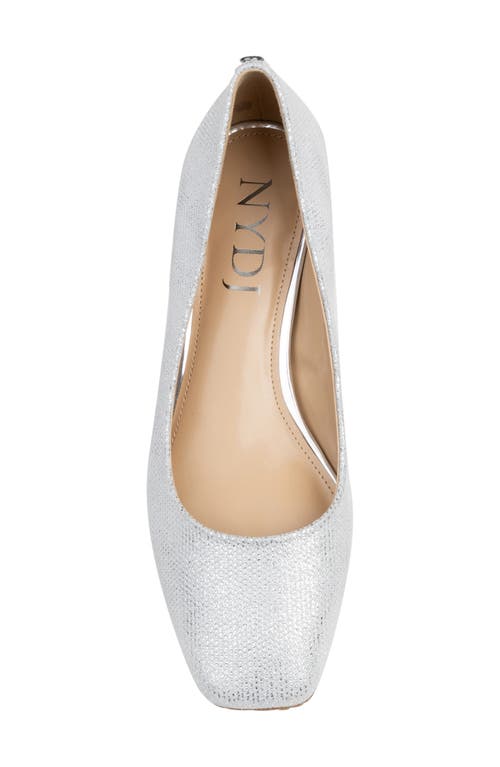 Nydj Teddie Square Toe Pump In Silver