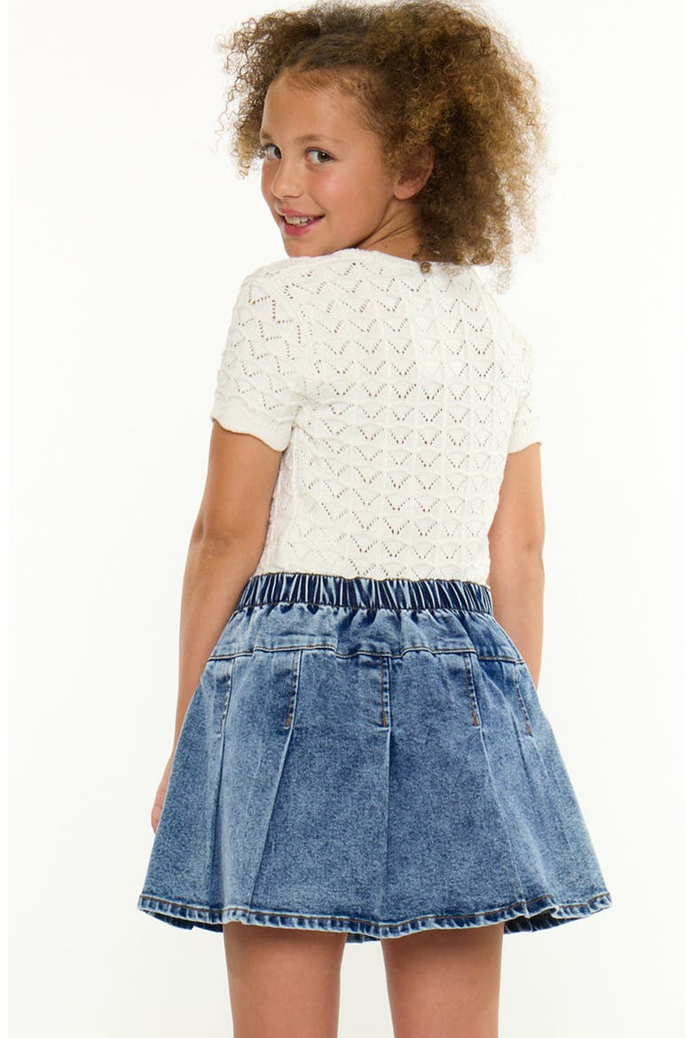 Kelly Pleated Skort, Alternate, color, Dark Wash
