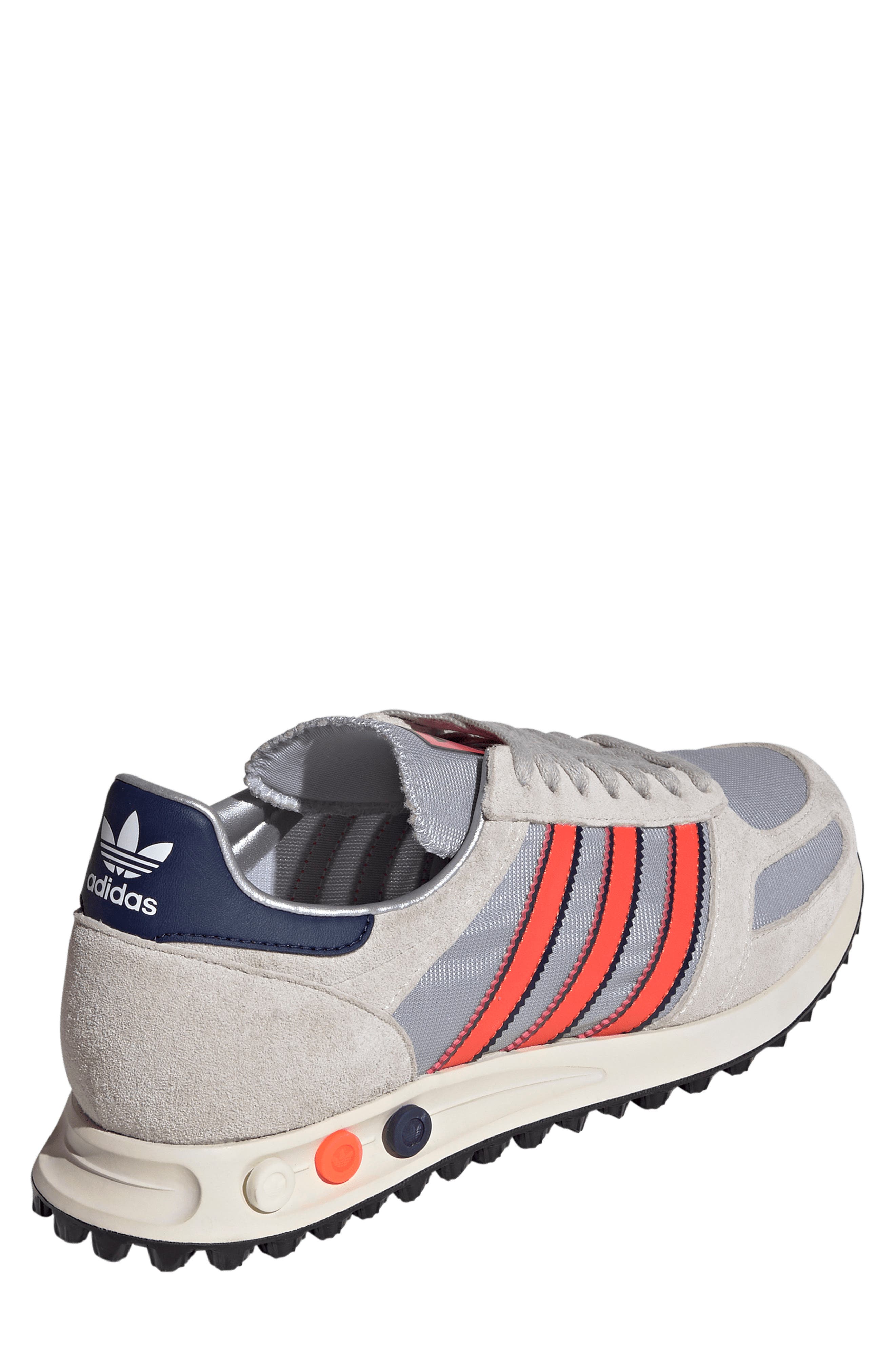 adidas Gender Inclusive LA Trainer OG Made in USA Sneaker, Alternate, color, Silver Metallic/ Dark Blue