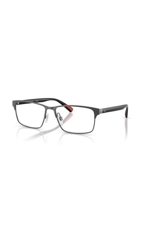 Polo Ralph Lauren 58mm Rectangle Optical Glasses In Gray