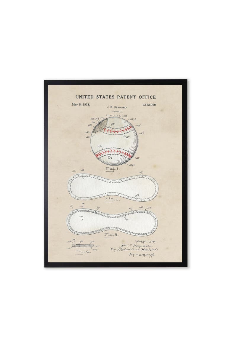 Baseball Patent in Black Frame, Main, color, Multi