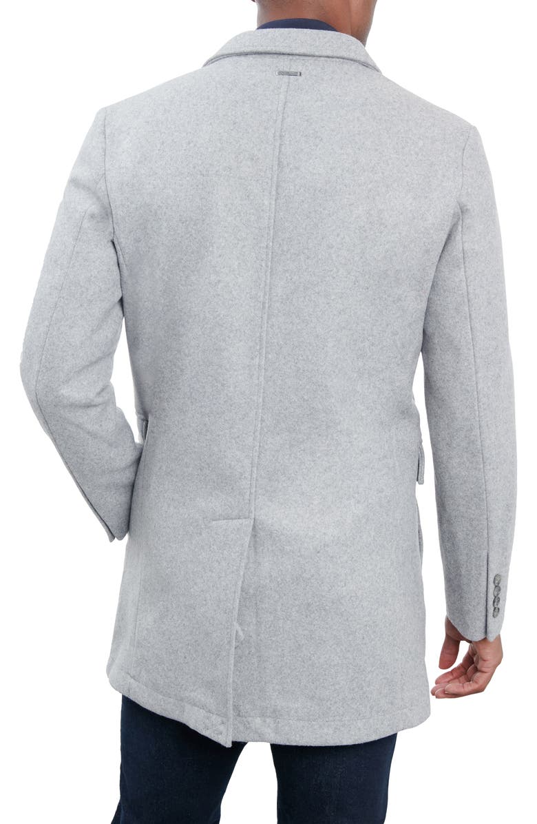 Michael Kors Ghent Felted Slim Fit Dickey Coat, Alternate, color, Stone Grey Heather