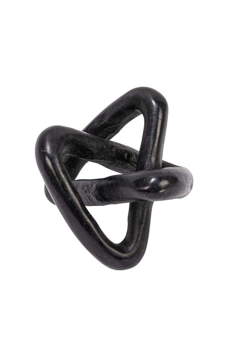 Storied Home Modern Decorative Marble Link Knot, Black, Main, color, Black