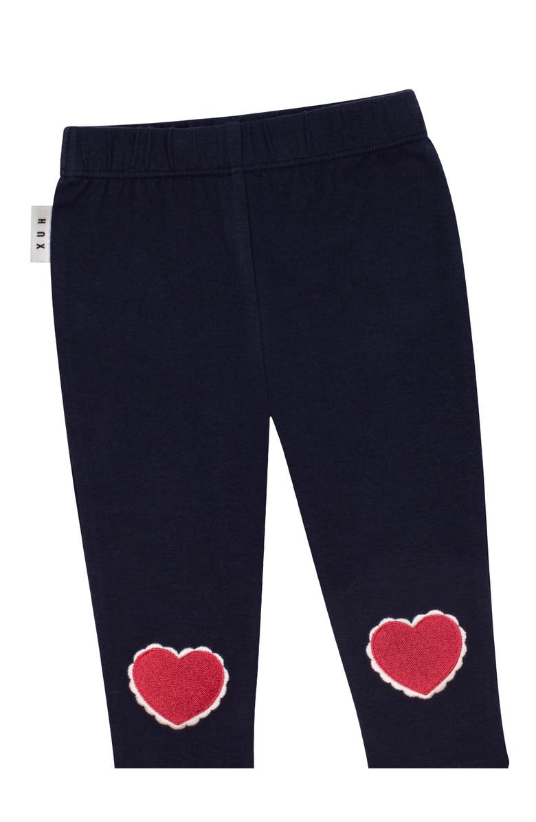 Huxbaby I Heart U Leggings, Alternate, color, Indigo