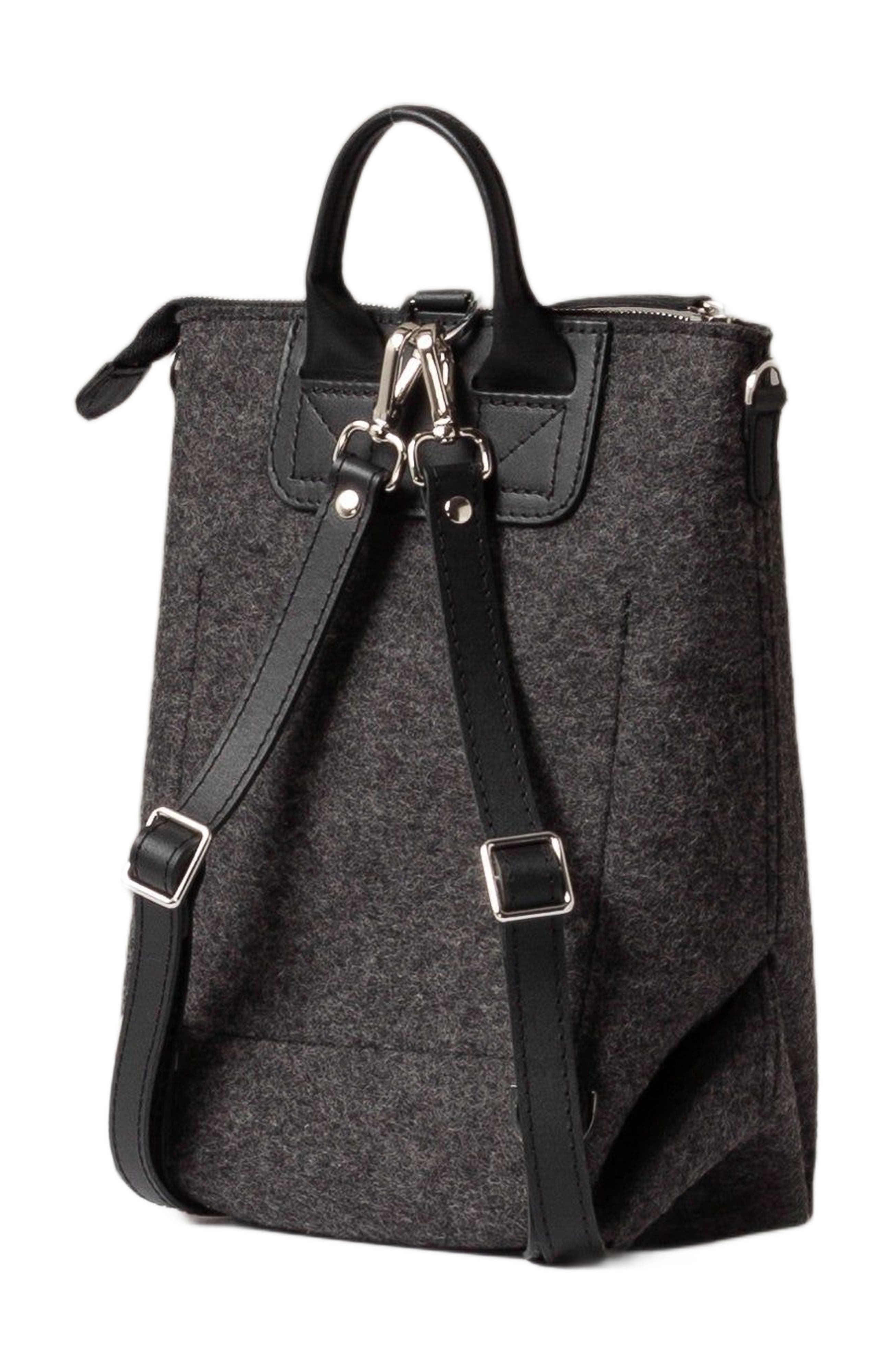 Graf Lantz Bedford Merino Wool Midi Backpack, Alternate, color, Charcoal Black