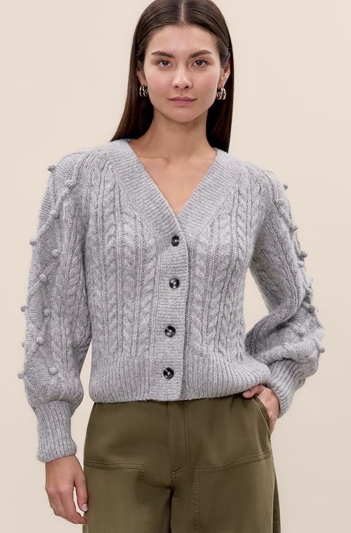 Rebecca Taylor Petra Cardigan In Gray