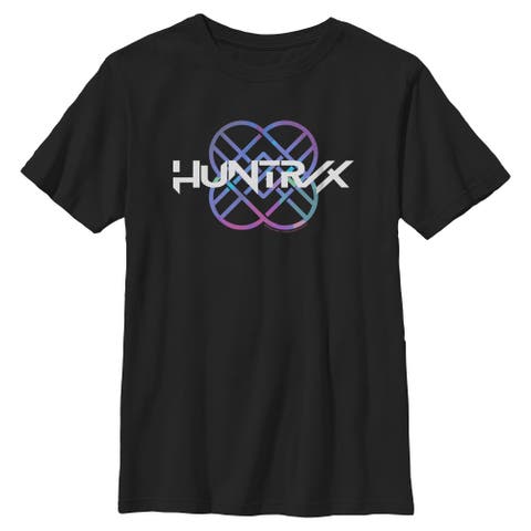Boy's KPop Demon Hunters Huntrix Holographic Logo  Graphic T-Shirt