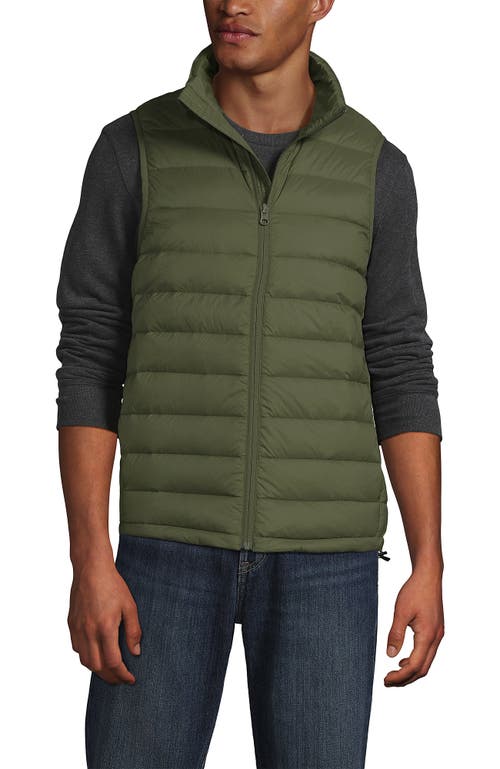 Lands' End Wanderweight Ultralight Packable Down Vest In Green