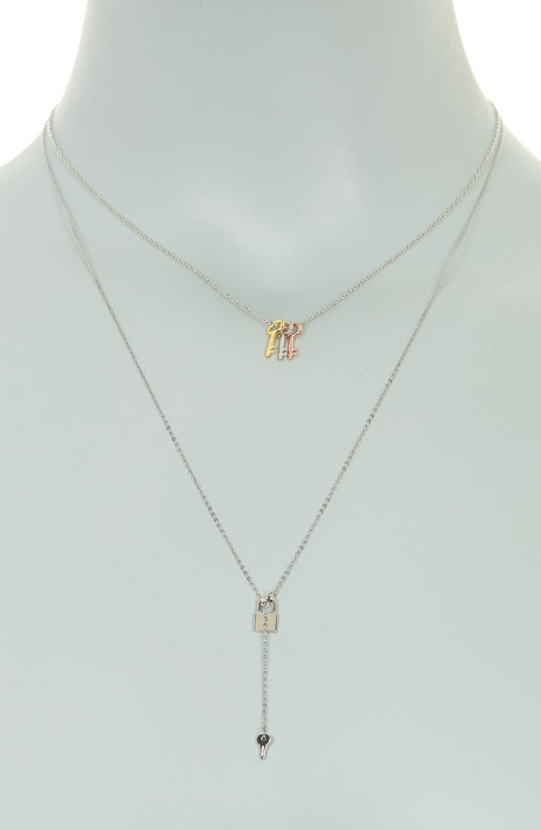 Adornia Keys Layered Necklace, Alternate, color,
