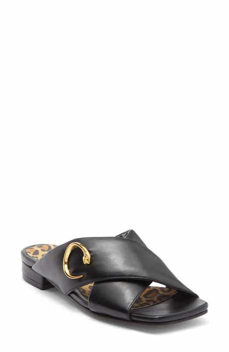 Roberto Cavalli Crisscross Slide Sandal