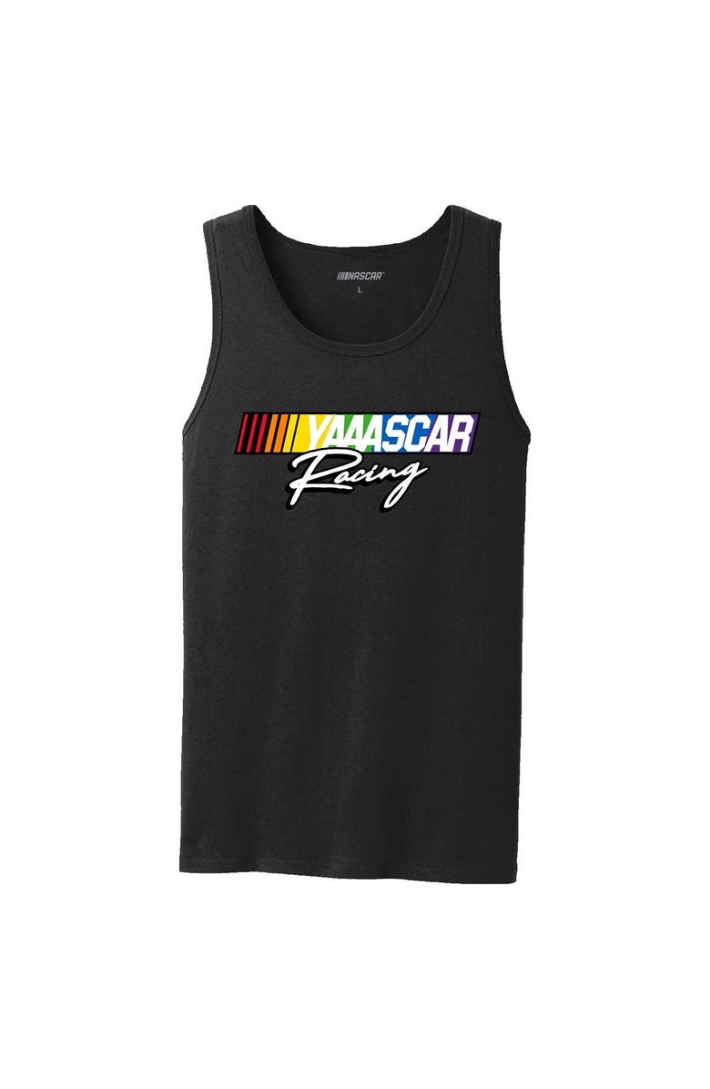 CHECKERED FLAG Men's Checkered Flag Sports White NASCAR Racing Tank Top, Alternate, color, 