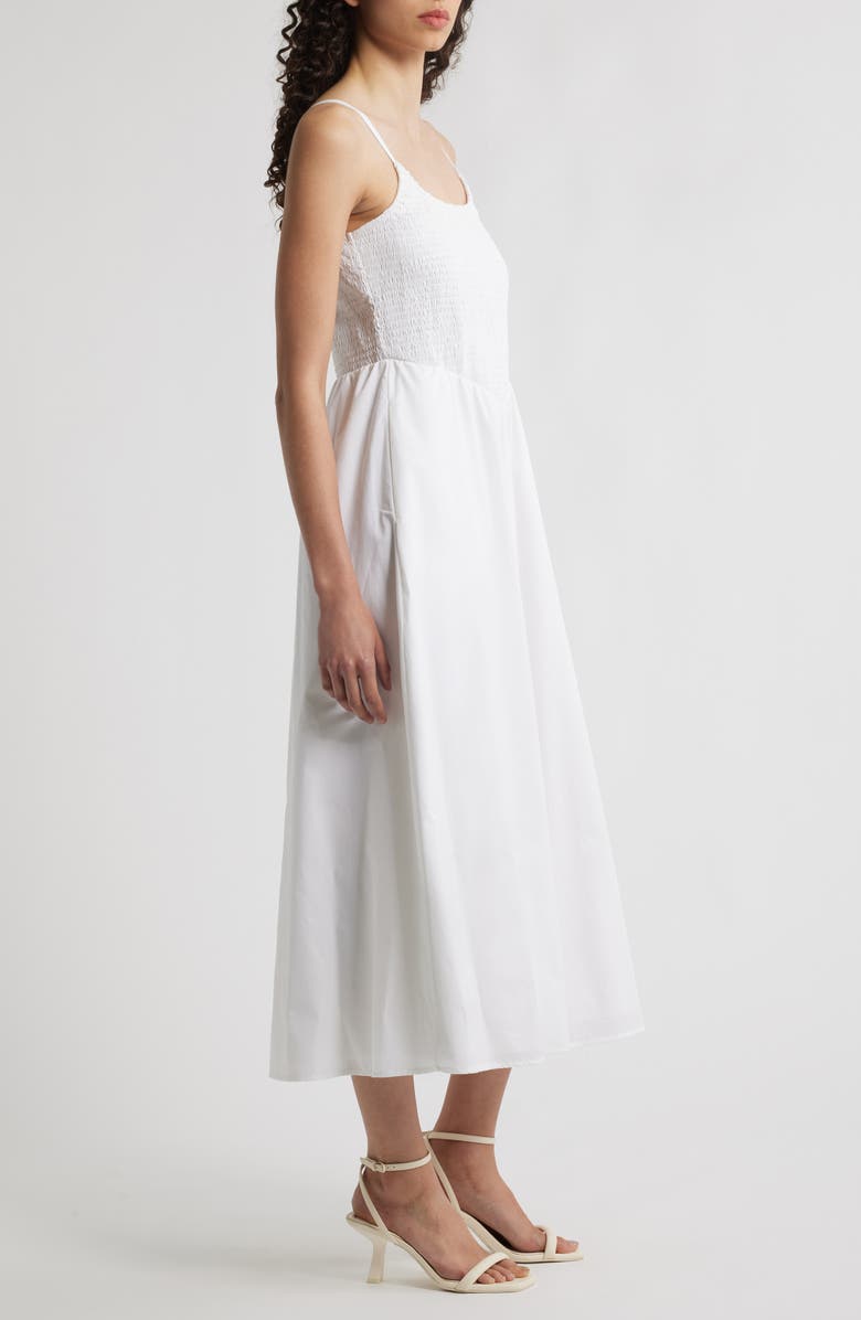 Halogen<sup>®</sup> Smocked Cotton Maxi Sundress, Alternate, color, Bright White