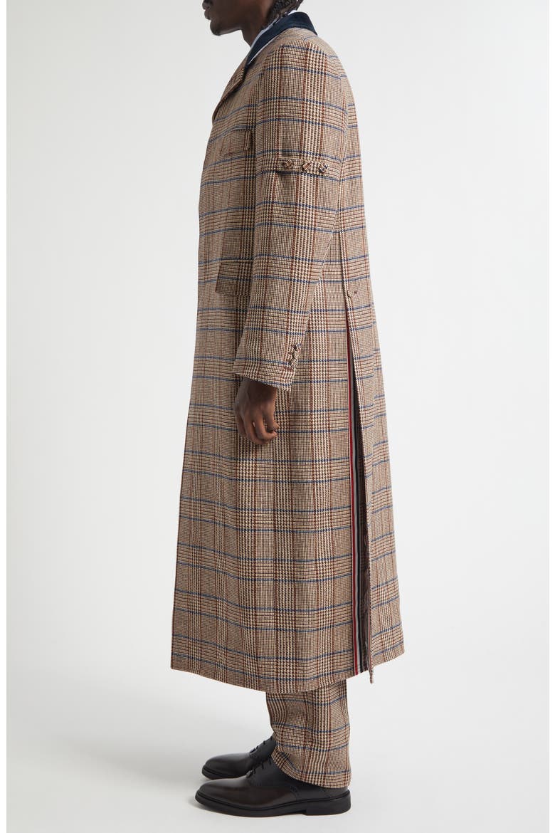 Hunting Tweed Chesterfield Coat, Alternate, color, DARK BROWN